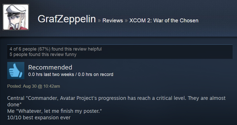 Illustration for article titled XCOM 2: War Of The Chosen, As Told By Steam Reviews